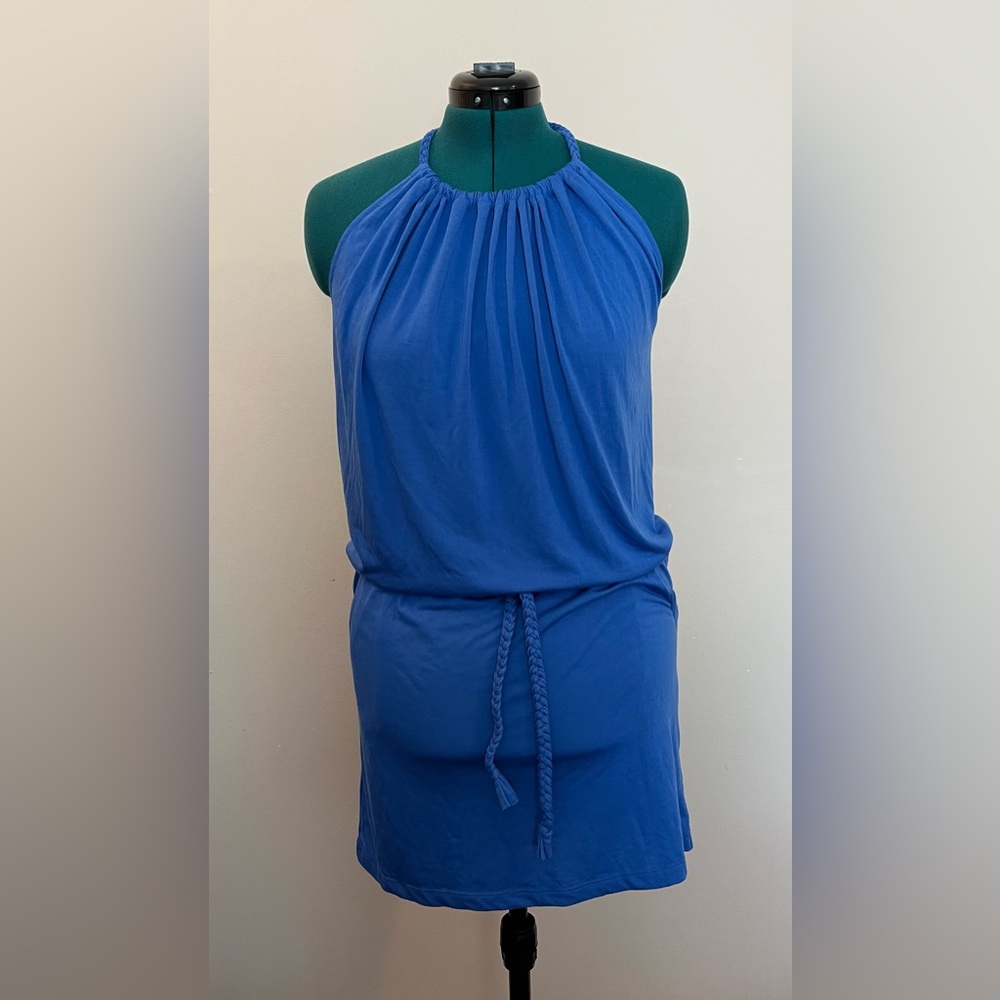 👗 Echo Blue Halter Swim Cover-Up